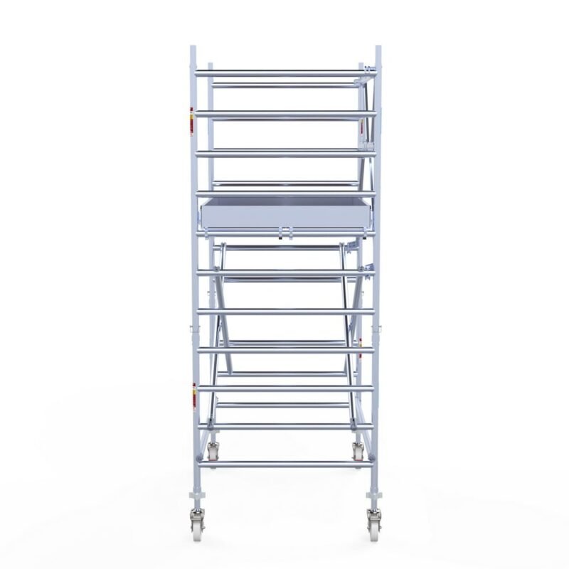 Euroscaffold - Rolsteiger Pro 135x190 4,2m werkhoogte carbon vloer tegen de gevel - Afbeelding 3