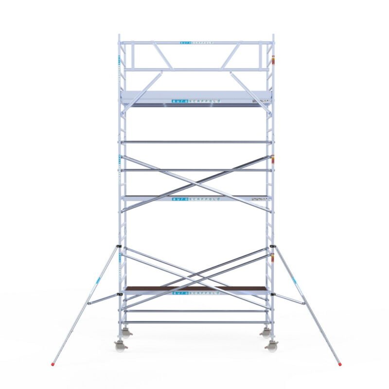 Euroscaffold - Rolsteiger Pro 135x305 7,2m werkhoogte carbon vloer tegen de gevel - Afbeelding 2