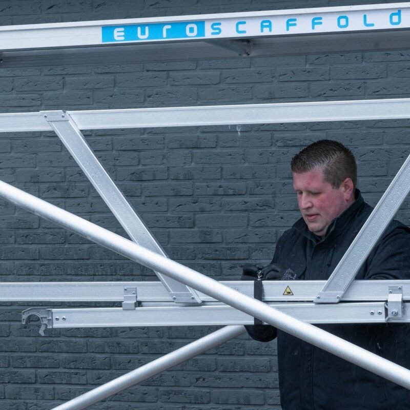 Euroscaffold - Rolsteiger Pro 90x190 4,2m werkhoogte tegen de gevel - Afbeelding 9