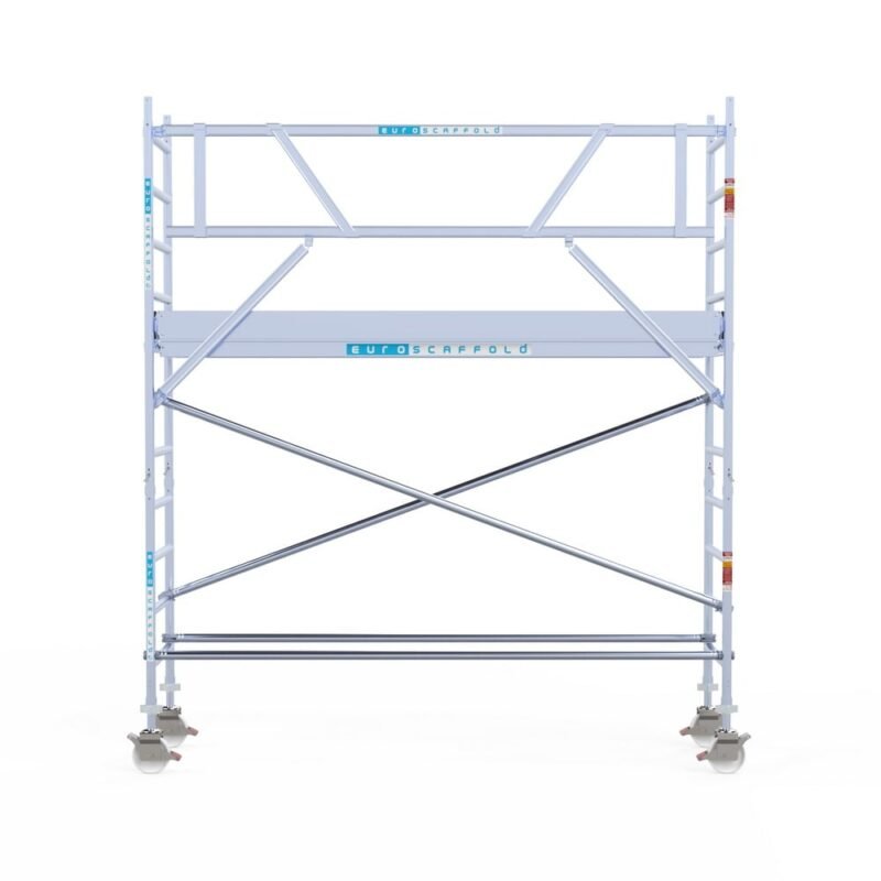 Euroscaffold - Rolsteiger Pro 75x305 4,2m werkhoogte carbon vloer tegen de gevel - Afbeelding 2