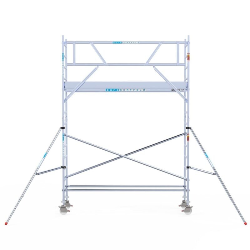 Euroscaffold - Rolsteiger Pro 75x305 5,2m werkhoogte carbon vloer tegen de gevel - Afbeelding 2