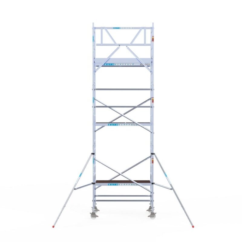 Euroscaffold - Rolsteiger Pro 90x190 7,2m werkhoogte carbon vloer tegen de gevel - Afbeelding 2