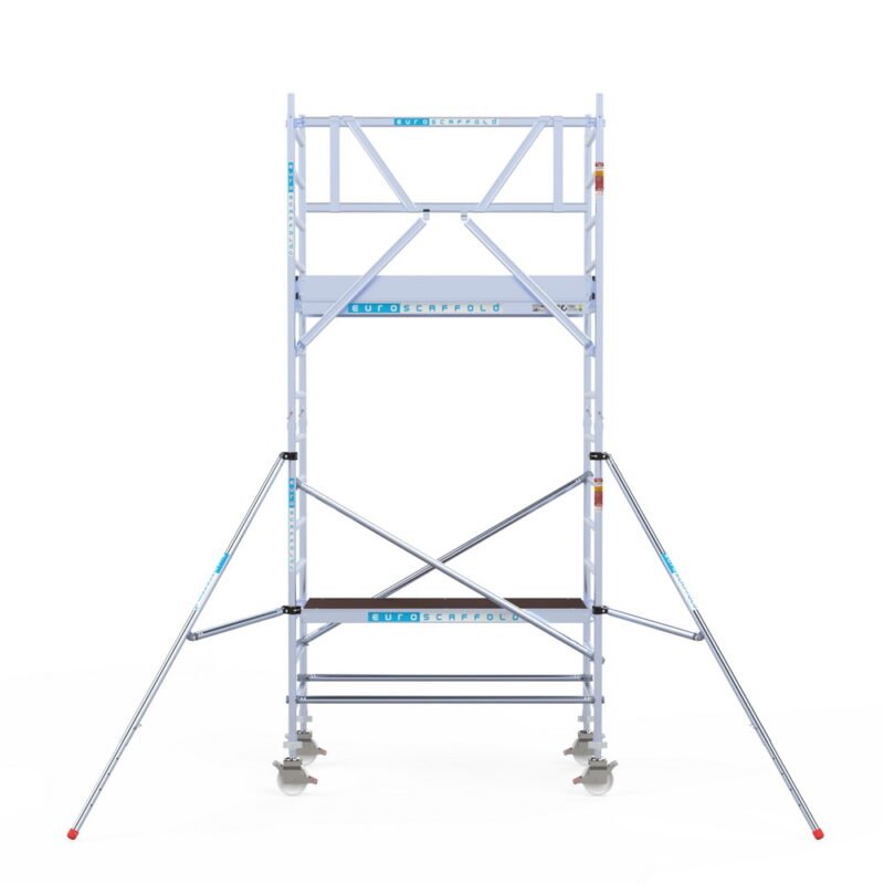 Euroscaffold - Rolsteiger Pro 90x190 5,2m werkhoogte carbon vloer tegen de gevel - Afbeelding 3