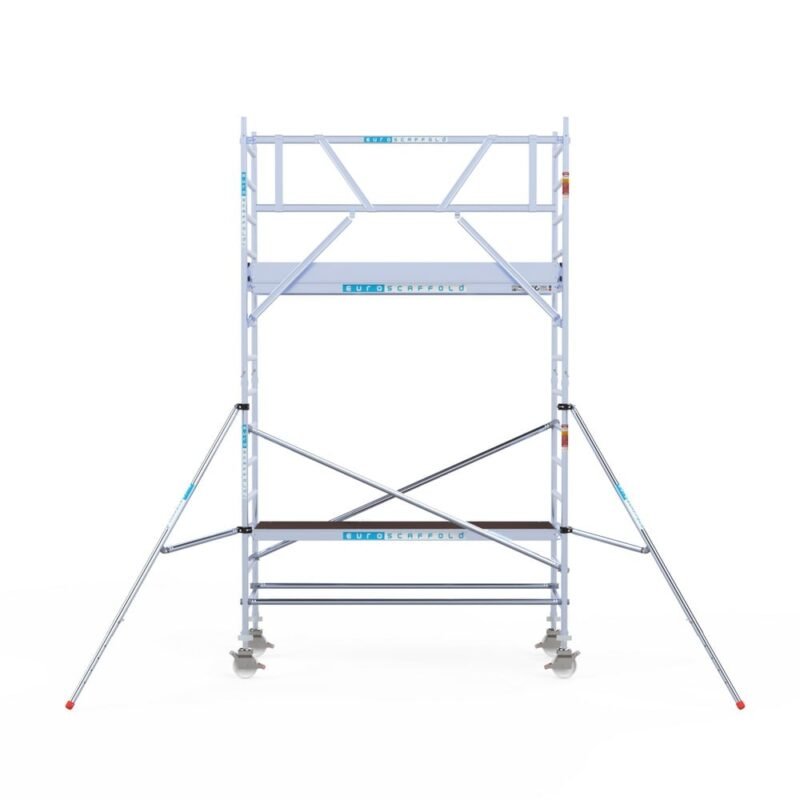 Euroscaffold - Rolsteiger Pro 90x250 5,2m werkhoogte carbon vloer tegen de gevel - Afbeelding 2