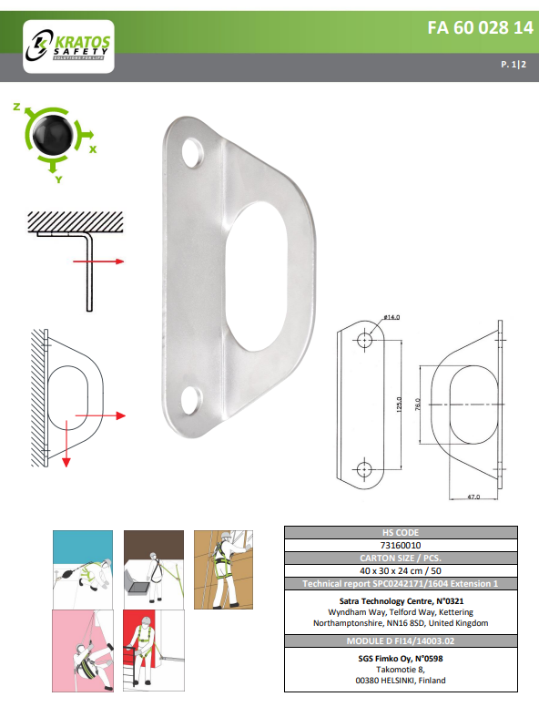 RVS flensanker M12 – FA6002814 - Afbeelding 2